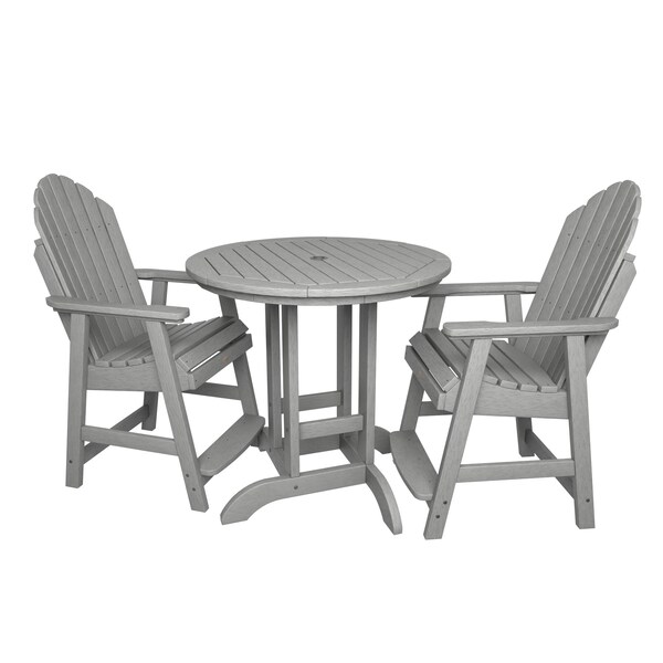 Highwood Usa Hamilton 3pc Round Counter Height Outdoor Patio Furniture Dining Set AD-CNA36-CGE - main